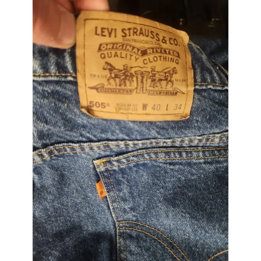 Vintage 90s Orange Tab Levi's 505 men's 40 x 34